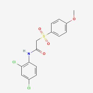 molecular formula C15H13Cl2NO4S B2388613 N-(2,4-dichlorophenyl)-2-[(4-methoxyphenyl)sulfonyl]acetamide CAS No. 339108-04-2