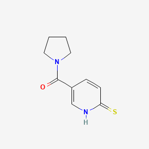molecular formula C10H12N2OS B2388614 5-(Pyrrolidine-1-carbonyl)pyridine-2-thiol CAS No. 940271-60-3
