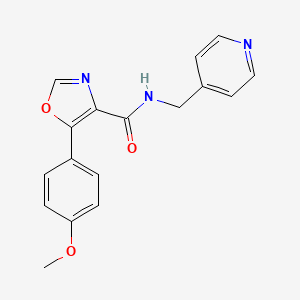 molecular formula C17H15N3O3 B2388646 5-(4-Methoxyphenyl)-N-(Pyridin-4-Ylmethyl)-1,3-Oxazole-4-Carboxamide CAS No. 1369231-46-8