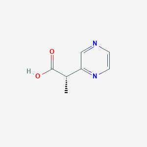 molecular formula C7H8N2O2 B2388650 (2S)-2-Pyrazin-2-ylpropanoic acid CAS No. 2248187-47-3