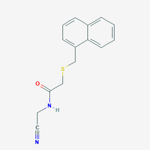 molecular formula C15H14N2OS B2388654 N-(cyanomethyl)-2-{[(naphthalen-1-yl)methyl]sulfanyl}acetamide CAS No. 1333792-99-6