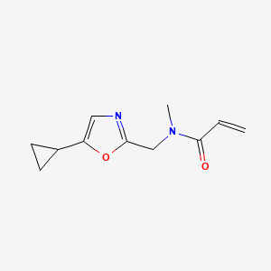 molecular formula C11H14N2O2 B2388662 N-[(5-cyclopropyl-1,3-oxazol-2-yl)methyl]-N-methylprop-2-enamide CAS No. 2094716-06-8