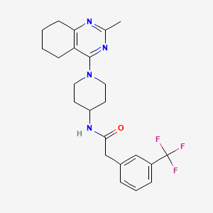 N-(1-(2-methyl-5,6,7,8-tetrahydroquinazolin-4-yl)piperidin-4-yl)-2-(3-(trifluoromethyl)phenyl)acetamide
