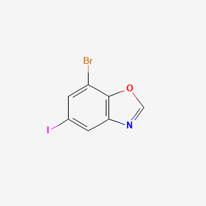 molecular formula C7H3BrINO B2388681 7-Bromo-5-iodo-1,3-benzoxazole CAS No. 1845689-86-2