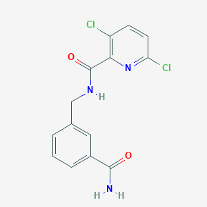 molecular formula C14H11Cl2N3O2 B2388691 N-[(3-carbamoylphenyl)methyl]-3,6-dichloropyridine-2-carboxamide CAS No. 1307460-72-5