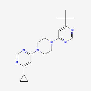 molecular formula C19H26N6 B2388705 4-Tert-butyl-6-[4-(6-cyclopropylpyrimidin-4-yl)piperazin-1-yl]pyrimidine CAS No. 2380145-00-4