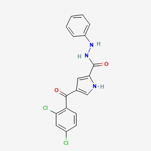molecular formula C18H13Cl2N3O2 B2388710 4-(2,4-dichlorobenzoyl)-N'-phenyl-1H-pyrrole-2-carbohydrazide CAS No. 338403-59-1