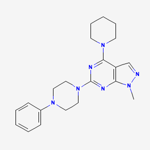 molecular formula C21H27N7 B2388719 1-甲基-6-(4-苯基哌嗪-1-基)-4-(哌啶-1-基)-1H-吡唑并[3,4-d]嘧啶 CAS No. 897619-47-5