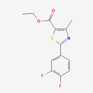 molecular formula C13H11F2NO2S B2388721 2-(3,4-ジフルオロフェニル)-4-メチルチアゾール-5-カルボン酸エチル CAS No. 317319-19-0