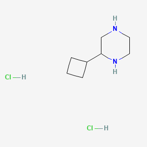 molecular formula C8H18Cl2N2 B2388722 2-Cyclobutylpiperazine;dihydrochloride CAS No. 2241138-50-9