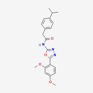 B2388724 N-(5-(2,4-dimethoxyphenyl)-1,3,4-oxadiazol-2-yl)-2-(4-isopropylphenyl)acetamide CAS No. 923430-10-8