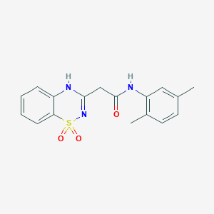 molecular formula C17H17N3O3S B2388725 N-(2,5-二甲苯基)-2-(1,1-二氧化-2H-1,2,4-苯并噻二嗪-3-基)乙酰胺 CAS No. 951540-67-3