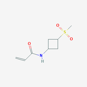 molecular formula C8H13NO3S B2388733 N-(3-Methylsulfonylcyclobutyl)prop-2-enamide CAS No. 2136797-00-5