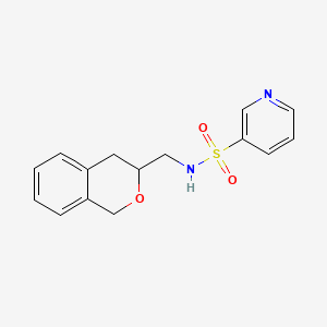 molecular formula C15H16N2O3S B2388740 N-(isochroman-3-ylmethyl)pyridine-3-sulfonamide CAS No. 2034527-31-4