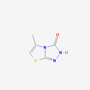 molecular formula C5H5N3OS B2388746 5-Methyl-2H,3H-[1,2,4]triazolo-[3,4-b][1,3]thiazol-3-one CAS No. 64040-59-1
