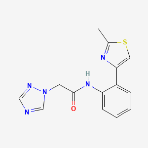 molecular formula C14H13N5OS B2388748 N-(2-(2-甲基噻唑-4-基)苯基)-2-(1H-1,2,4-三唑-1-基)乙酰胺 CAS No. 1797094-94-0