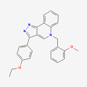 molecular formula C26H23N3O2 B2388749 3-(4-ethoxyphenyl)-5-(2-methoxybenzyl)-5H-pyrazolo[4,3-c]quinoline CAS No. 872198-46-4