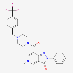5-methyl-2-phenyl-7-(4-(4-(trifluoromethyl)benzyl)piperazine-1-carbonyl)-2H-pyrazolo[4,3-c]pyridin-3(5H)-one