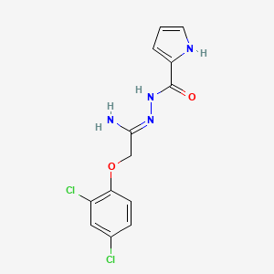 N'-[2-(2,4-dichlorophenoxy)ethanimidoyl]-1H-pyrrole-2-carbohydrazide