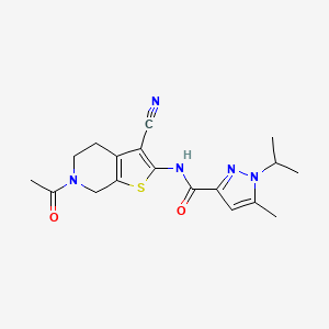 N-(6-acetyl-3-cyano-4,5,6,7-tetrahydrothieno[2,3-c]pyridin-2-yl)-1-isopropyl-5-methyl-1H-pyrazole-3-carboxamide