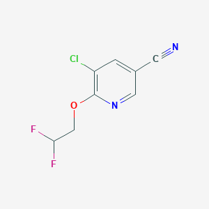 molecular formula C8H5ClF2N2O B2388786 5-Chloro-6-(2,2-difluoroethoxy)pyridine-3-carbonitrile CAS No. 2230803-68-4