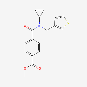 molecular formula C17H17NO3S B2388787 Methyl 4-(cyclopropyl(thiophen-3-ylmethyl)carbamoyl)benzoate CAS No. 1235157-76-2