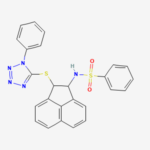 N-[2-(1-phenyltetrazol-5-yl)sulfanyl-1,2-dihydroacenaphthylen-1-yl]benzenesulfonamide