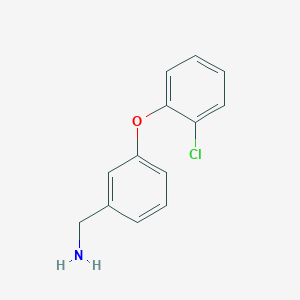 molecular formula C13H12ClNO B2388793 [3-(2-Chlorophenoxy)phenyl]methanamine CAS No. 1185096-51-8