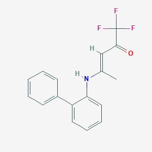 (E)-1,1,1-trifluoro-4-(2-phenylanilino)pent-3-en-2-one