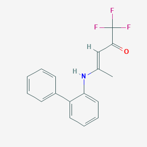 molecular formula C17H14F3NO B2388801 (E)-1,1,1-三氟-4-(2-苯胺基)戊-3-烯-2-酮 CAS No. 478068-04-1