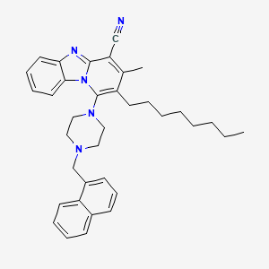 molecular formula C36H41N5 B2388803 3-Methyl-1-[4-(naphthalen-1-ylmethyl)piperazin-1-yl]-2-octylpyrido[1,2-a]benzimidazole-4-carbonitrile CAS No. 459792-07-5