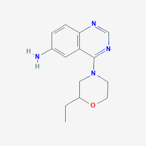 molecular formula C14H18N4O B2388804 4-(2-Ethylmorpholino)quinazolin-6-amine CAS No. 1492862-09-5