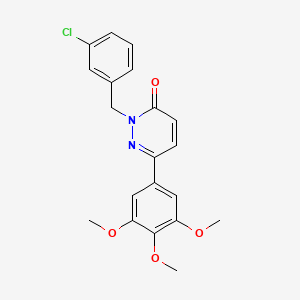 molecular formula C20H19ClN2O4 B2388807 2-[(3-Chlorophenyl)methyl]-6-(3,4,5-trimethoxyphenyl)pyridazin-3-one CAS No. 899968-19-5