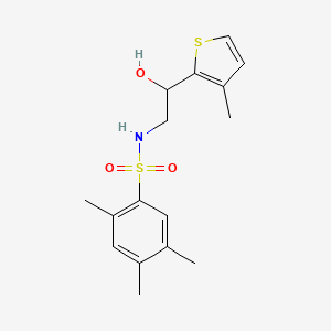 N-(2-hydroxy-2-(3-methylthiophen-2-yl)ethyl)-2,4,5-trimethylbenzenesulfonamide