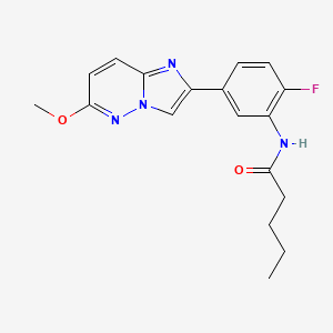 N-(2-fluoro-5-(6-methoxyimidazo[1,2-b]pyridazin-2-yl)phenyl)pentanamide