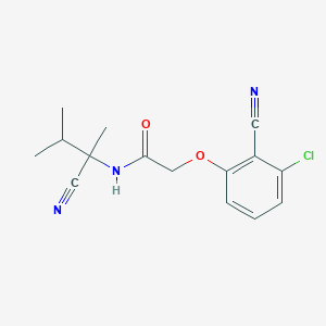 molecular formula C15H16ClN3O2 B2388821 2-(3-Chloro-2-cyanophenoxy)-N-(2-cyano-3-methylbutan-2-yl)acetamide CAS No. 1385312-75-3