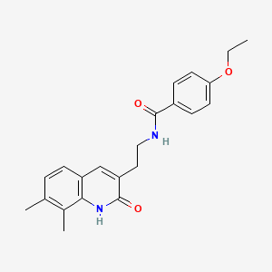 N-(2-(7,8-dimethyl-2-oxo-1,2-dihydroquinolin-3-yl)ethyl)-4-ethoxybenzamide