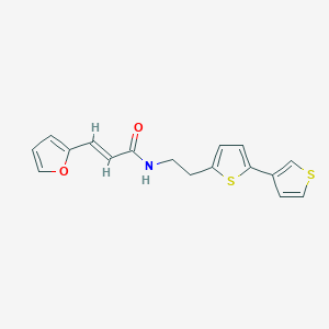 molecular formula C17H15NO2S2 B2388839 (E)-N-(2-([2,3'-bithiophen]-5-yl)ethyl)-3-(furan-2-yl)acrylamide CAS No. 2035017-83-3