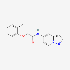 molecular formula C16H15N3O2 B2388845 N-(pyrazolo[1,5-a]pyridin-5-yl)-2-(o-tolyloxy)acetamide CAS No. 2034586-22-4