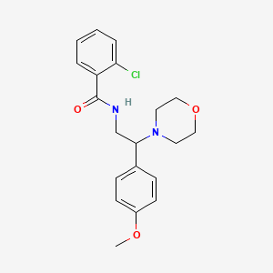 molecular formula C20H23ClN2O3 B2388855 2-chloro-N-(2-(4-methoxyphenyl)-2-morpholinoethyl)benzamide CAS No. 942011-01-0