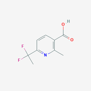 molecular formula C9H9F2NO2 B2388857 6-(1,1-Difluoroethyl)-2-methylnicotinic acid CAS No. 2375259-17-7