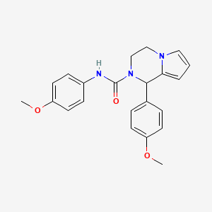 molecular formula C22H23N3O3 B2388858 N,1-bis(4-methoxyphenyl)-3,4-dihydro-1H-pyrrolo[1,2-a]pyrazine-2-carboxamide CAS No. 899960-52-2