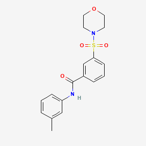 molecular formula C18H20N2O4S B2388863 3-(morpholinosulfonyl)-N-(m-tolyl)benzamide CAS No. 300384-50-3