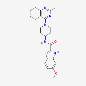 molecular formula C24H29N5O2 B2388866 6-methoxy-N-(1-(2-methyl-5,6,7,8-tetrahydroquinazolin-4-yl)piperidin-4-yl)-1H-indole-2-carboxamide CAS No. 2034411-45-3