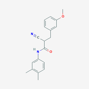 molecular formula C19H20N2O2 B2388867 2-cyano-N-(3,4-dimethylphenyl)-3-(3-methoxyphenyl)propanamide CAS No. 1260914-72-4