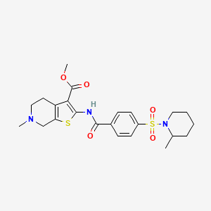 Methyl 6-methyl-2-(4-((2-methylpiperidin-1-yl)sulfonyl)benzamido)-4,5,6,7-tetrahydrothieno[2,3-c]pyridine-3-carboxylate