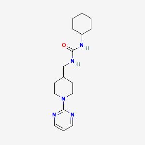 molecular formula C17H27N5O B2388888 1-Cyclohexyl-3-((1-(pyrimidin-2-yl)piperidin-4-yl)methyl)urea CAS No. 1235085-01-4