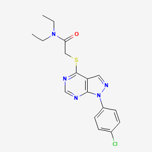 B2388902 2-((1-(4-chlorophenyl)-1H-pyrazolo[3,4-d]pyrimidin-4-yl)thio)-N,N-diethylacetamide CAS No. 877796-80-0