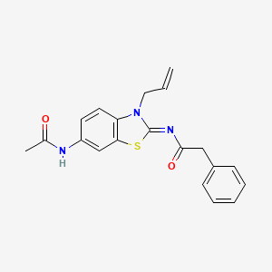 molecular formula C20H19N3O2S B2388906 (Z)-N-(6-acetamido-3-allylbenzo[d]thiazol-2(3H)-ylidene)-2-phenylacetamide CAS No. 865180-63-8