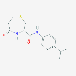 molecular formula C15H20N2O2S B2388912 N-(4-isopropylphenyl)-5-oxo-1,4-thiazepane-3-carboxamide CAS No. 1396628-23-1